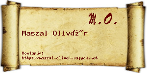 Maszal Olivér névjegykártya